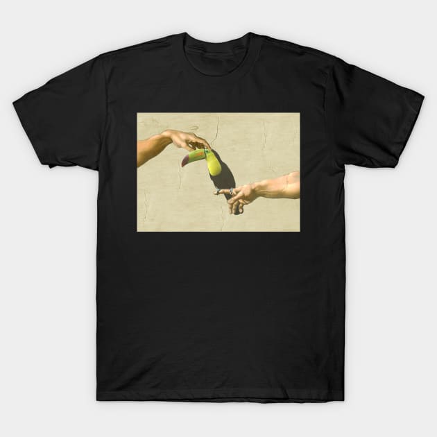 scritching a keel-billed toucan #full T-Shirt by FandomizedRose